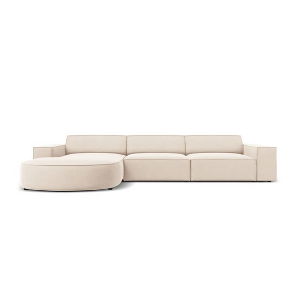 Marcel Velvet 3 Seater Right Sectional Sofa 