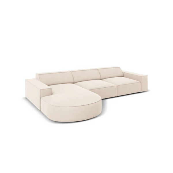 Marcel Velvet 3 Seater Right Sectional Sofa 