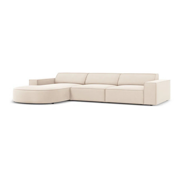 Marcel Velvet 3 Seater Right Sectional Sofa 