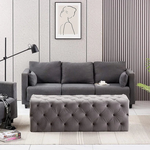 Dia Tufted Rectangle Cocktail Ottoman