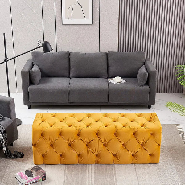 Dia Tufted Rectangle Cocktail Ottoman