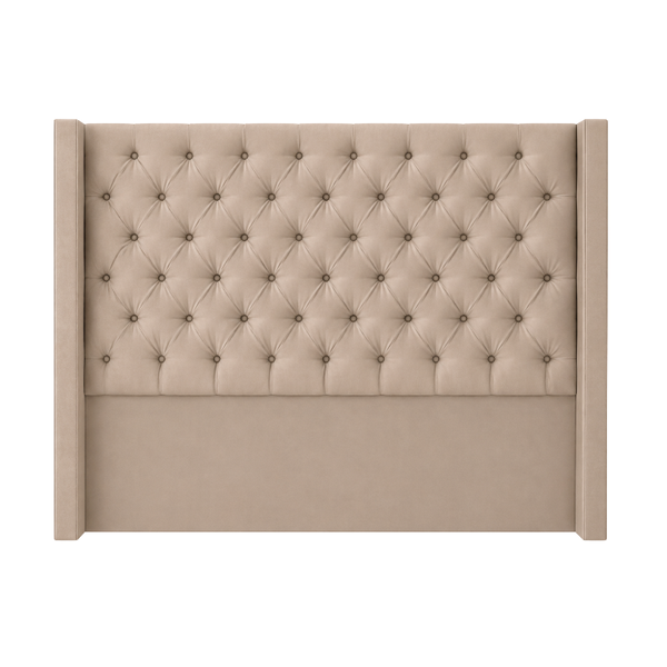 Dreamy Comfort Henna Deep Button Tufted Velvet Headboard