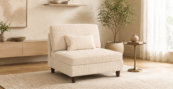 Corduroy Armless Modular Chair