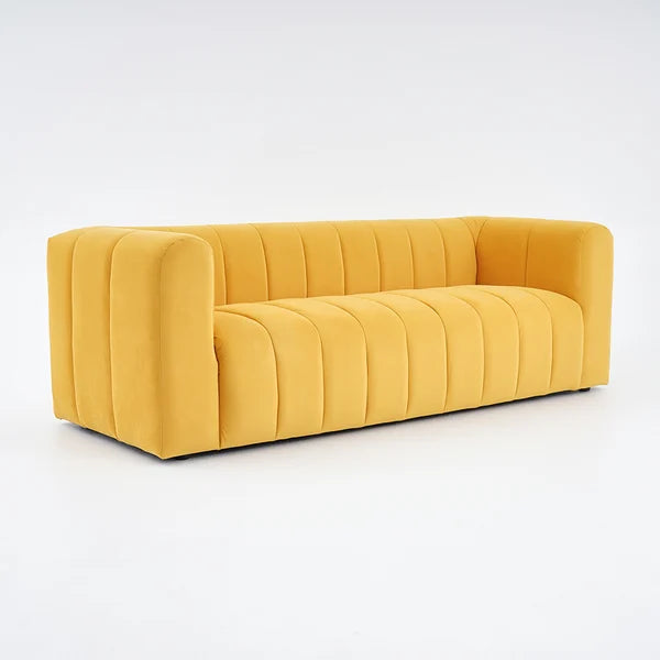 Channel Panel Tufted 3 Seater Sofa