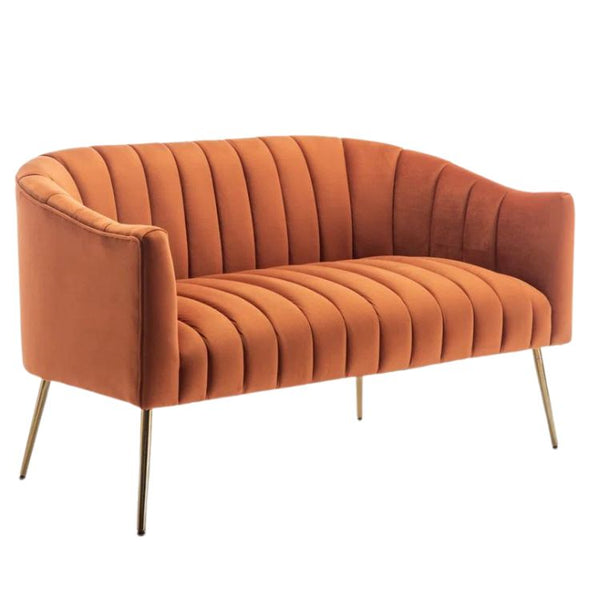 Lilly Velvet 2 Seater Loveseat Sofa