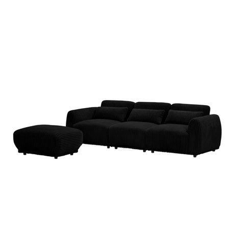 Elsa 3 Seater Corduroy Sectional Sofa