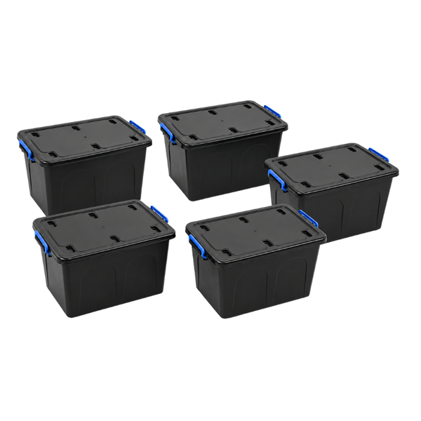 Dreamy Comfort Black Plastic Storage Utility Container - 85L