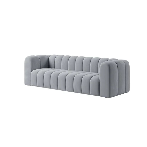 Channel Panel Tufted 3 Seater Sofa
