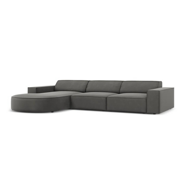 Marcel Velvet 3 Seater Right Sectional Sofa 