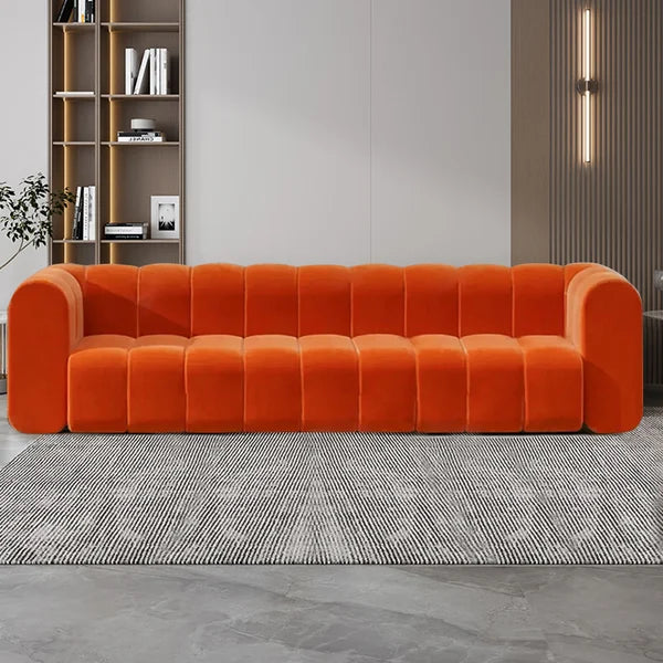 Channel Panel Tufted 3 Seater Sofa