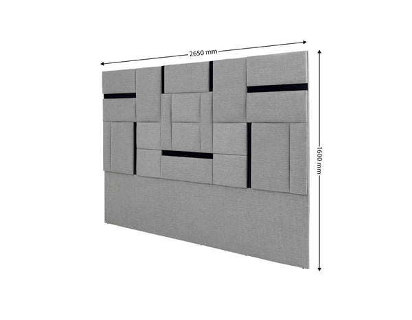 Dreamy Comfort Brandy Geometric Upholstered Headboard