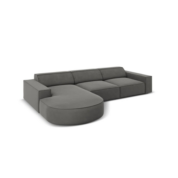 Marcel Velvet 3 Seater Right Sectional Sofa 