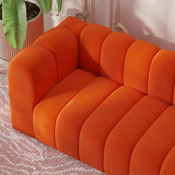 Channel Panel Tufted 3 Seater Sofa