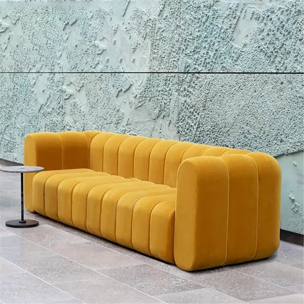 Channel Panel Tufted 3 Seater Sofa