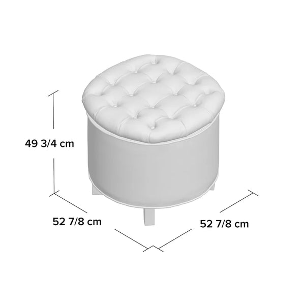 Althea Round Storage Ottoman