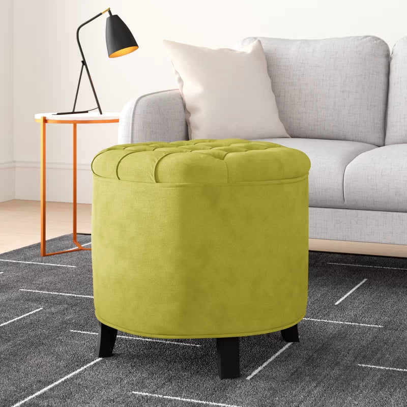 Althea Round Storage Ottoman Dreamy Comfort