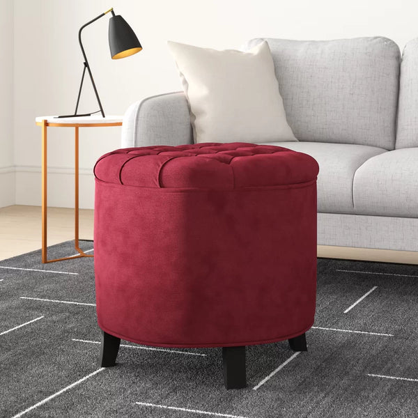 Althea Round Storage Ottoman