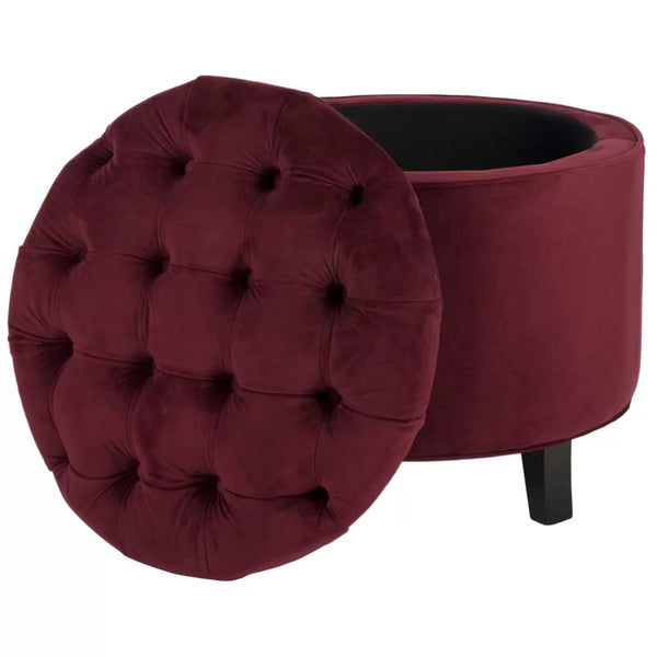 Althea Round Storage Ottoman