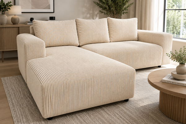 Anatolia L-Shaped Corduroy Couch