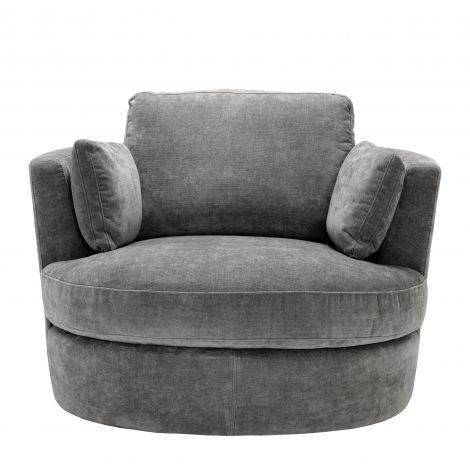 Atlas Barrel Lounger Accent Chair/ Cuddle sofa Channel Lavish Fabric