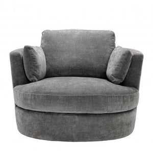Atlas Barrel Lounger Accent Chair/ Cuddle sofa Channel Lavish Fabric