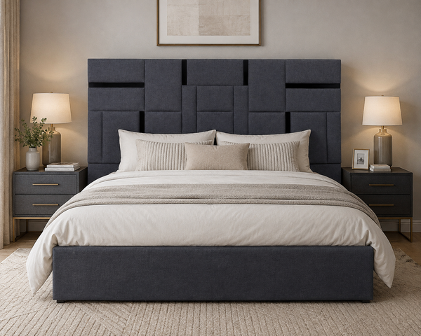 Dreamy Comfort Brandy Geometric Upholstered Headboard