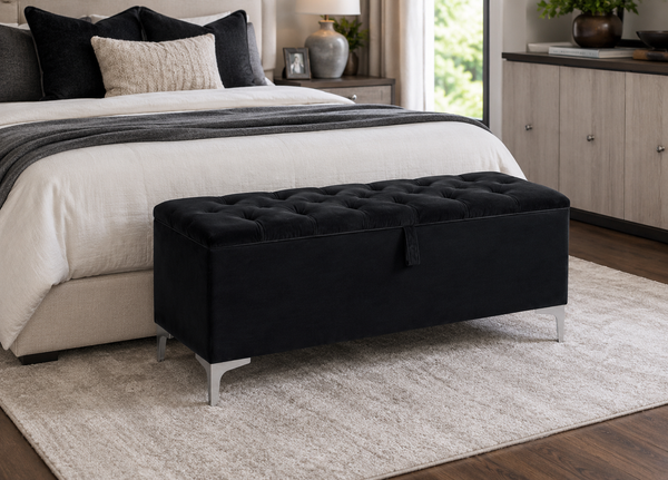 Dreamy Comfort - Crystal Flap-Open Storage Ottoman