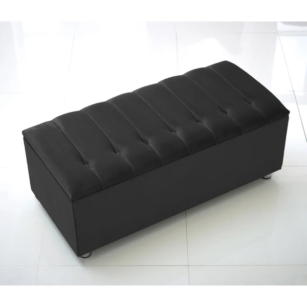 Cammy Velvet Storage Ottoman