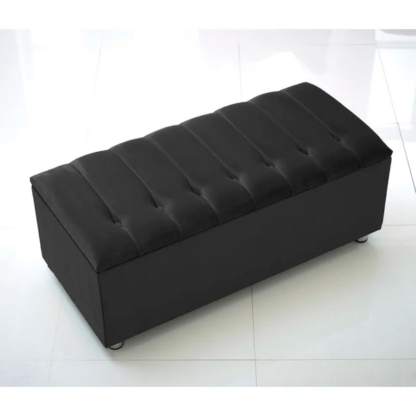 Cammy Velvet Storage Ottoman