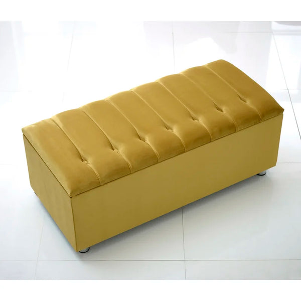 Cammy Velvet Storage Ottoman