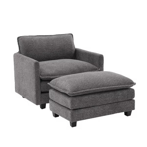 Marco 1 Seater Sofa Armchair with Ottoman