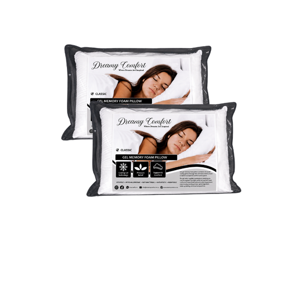 Gel Memory Foam Pillow- Classic Twin Pack