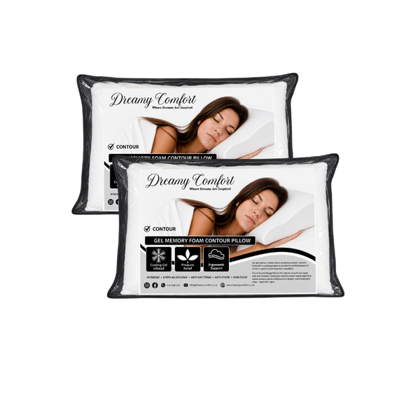 Gel Memory Foam Contour Pillow- Twin Pack