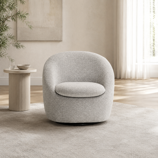 Dreamy Comfort – Leila Fabric Swivel Chair