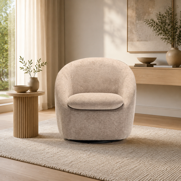 Dreamy Comfort – Leila Fabric Swivel Chair