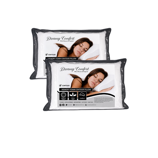 Memory Foam Contour Pillow -Twin Pack