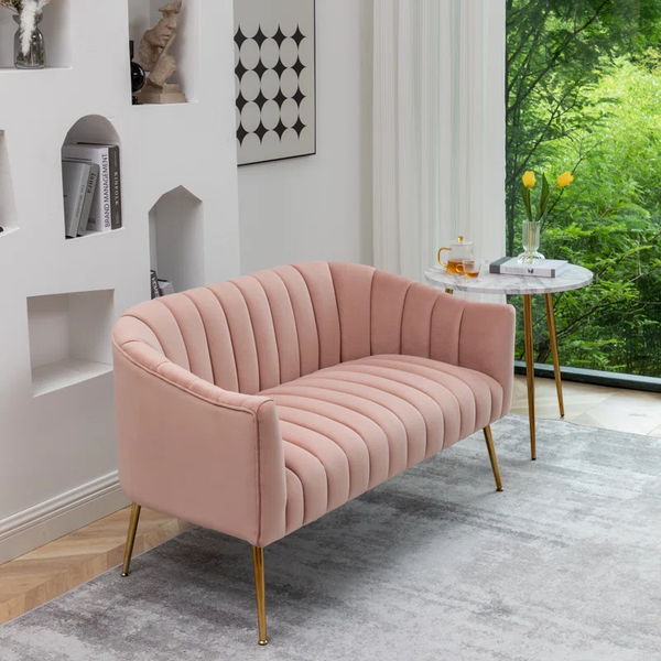 Lilly Velvet 2 Seater Loveseat Sofa