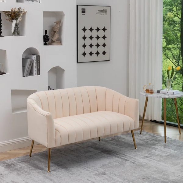 Lilly Velvet 2 Seater Loveseat Sofa