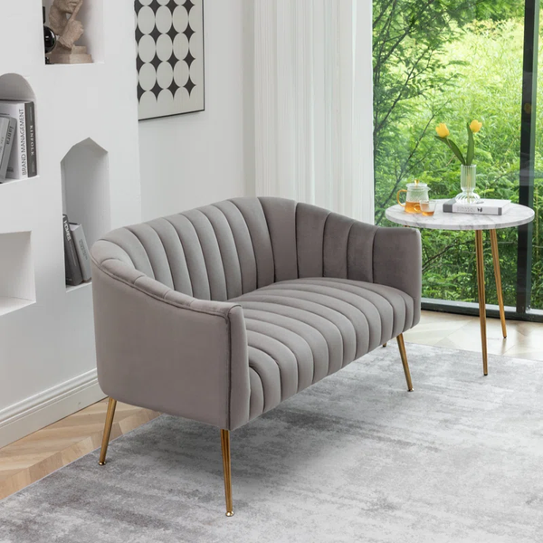 Lilly Velvet 2 Seater Loveseat Sofa