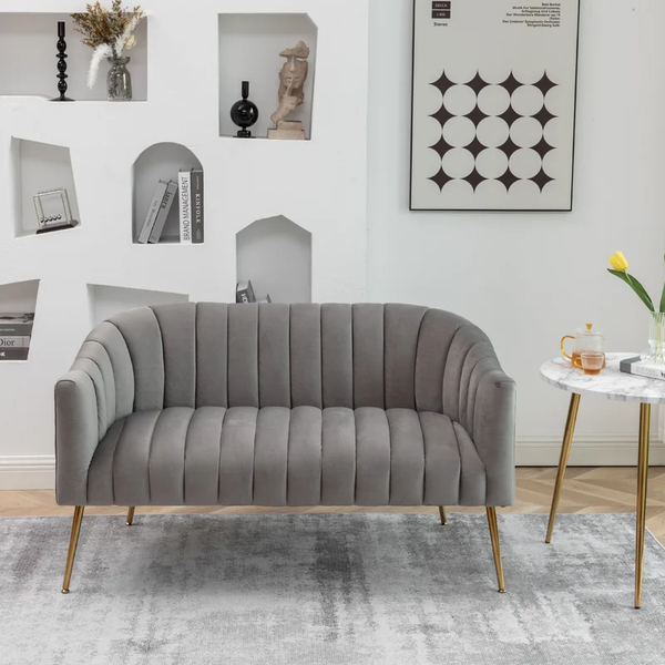 Lilly Velvet 2 Seater Loveseat Sofa