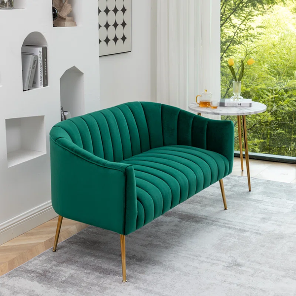Lilly Velvet 2 Seater Loveseat Sofa