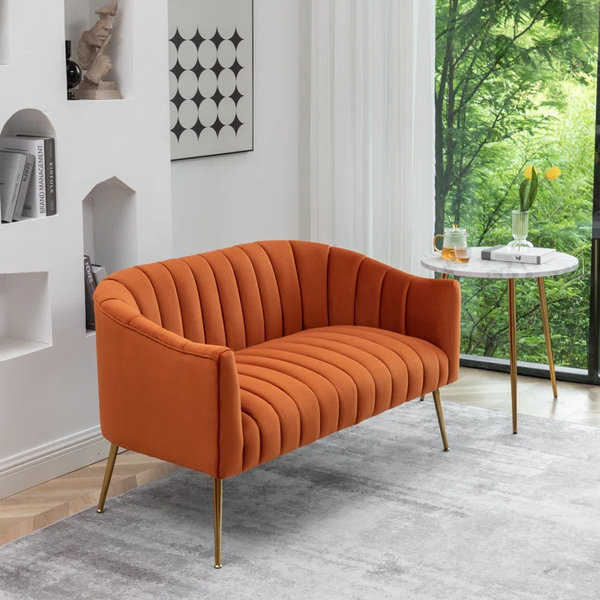 Lilly Velvet 2 Seater Loveseat Sofa