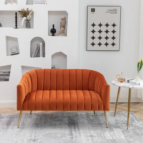 Lilly Velvet 2 Seater Loveseat Sofa