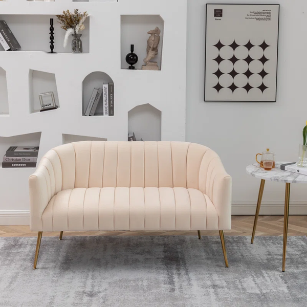 Lilly Velvet 2 Seater Loveseat Sofa