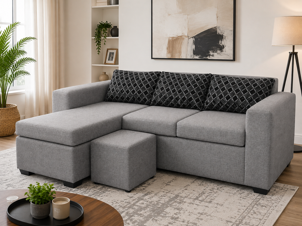 Dreamy Comfort Ola Corner Couch with Ottoman