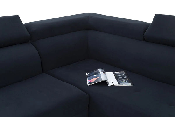Dreamy Comfort- Skylar Corner Couch Lounge Suite with Adjustable Head Rests