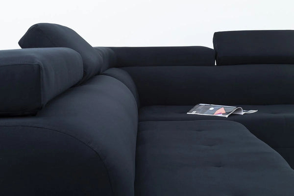 Dreamy Comfort- Skylar Corner Couch Lounge Suite with Adjustable Head Rests