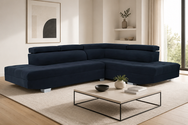 Dreamy Comfort – Skylar Corner Couch Lounge Suite with Adjustable Headrests
