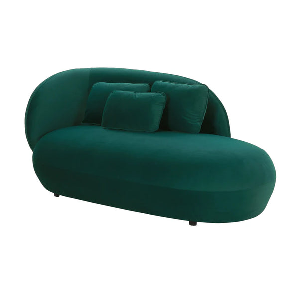 Zivah Velvet Day Bed Chaise Sofa