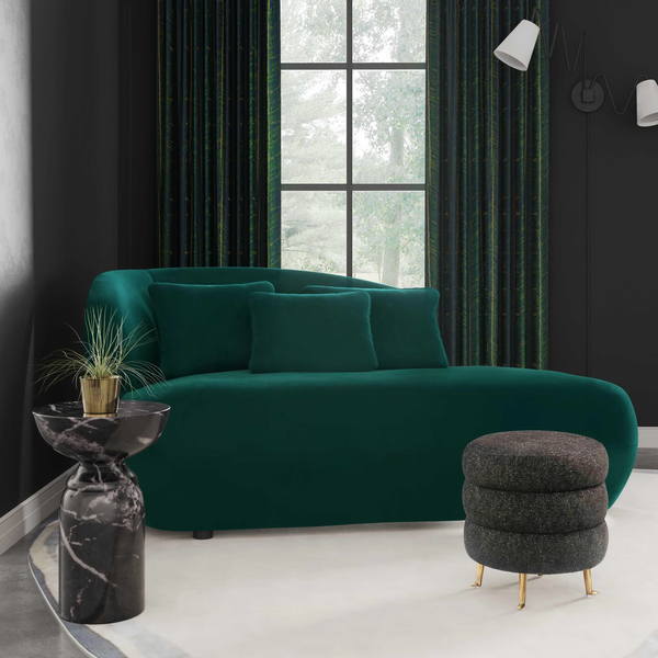 Zivah Velvet Day Bed Chaise Sofa